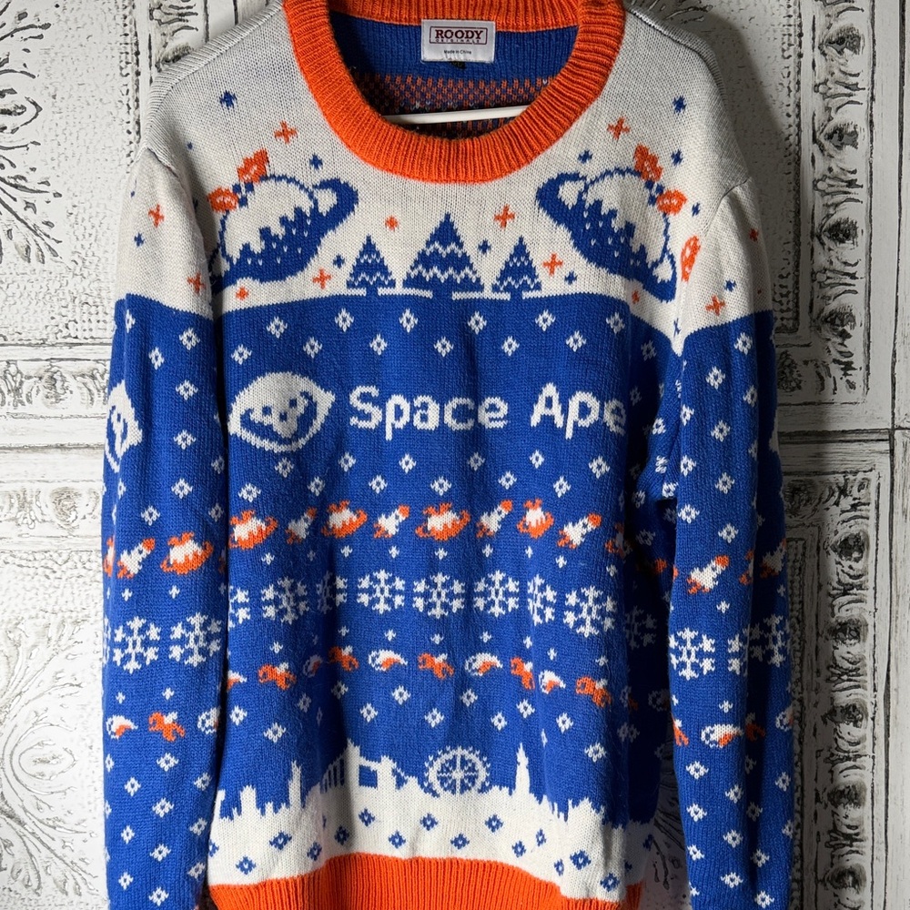 Roody Originals Space Ape Christmas Sweater